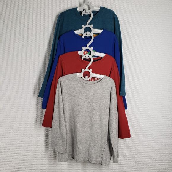 Boys Long Sleeve Shirt Bundle Lot XS 4, 5-6 Cat & Jack Primark Sports Blue Gray - Picture 1 of 16